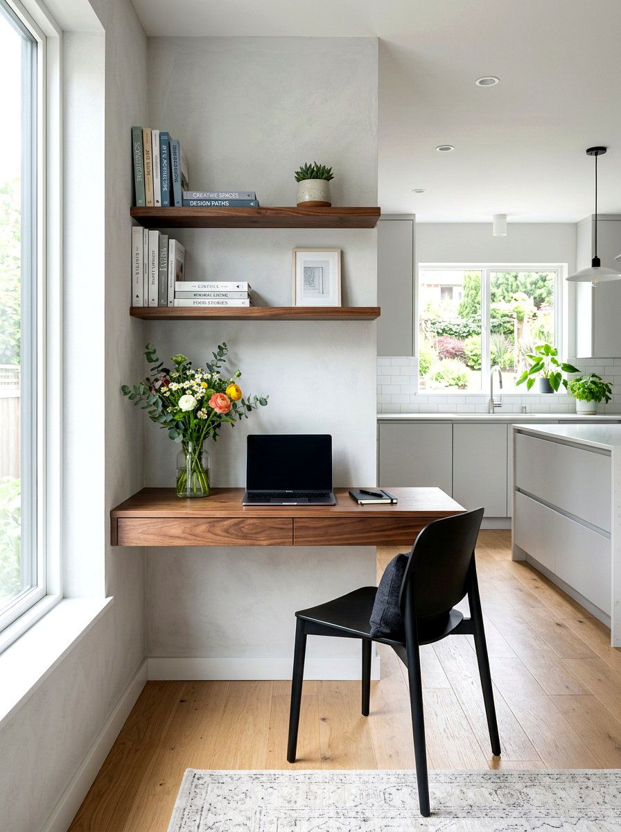 Floating Desk In Kitchen - 30 homework station kitchen ideas