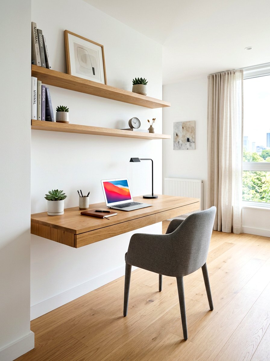 Floating Desk Nook - 30 cozy office ideas