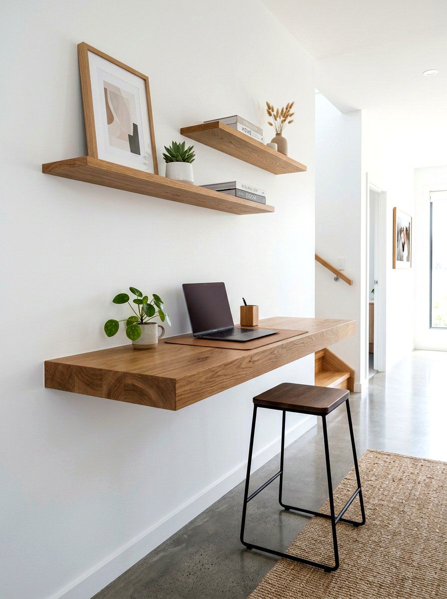 Floating Desk Shelf - 30 study hall nook ideas