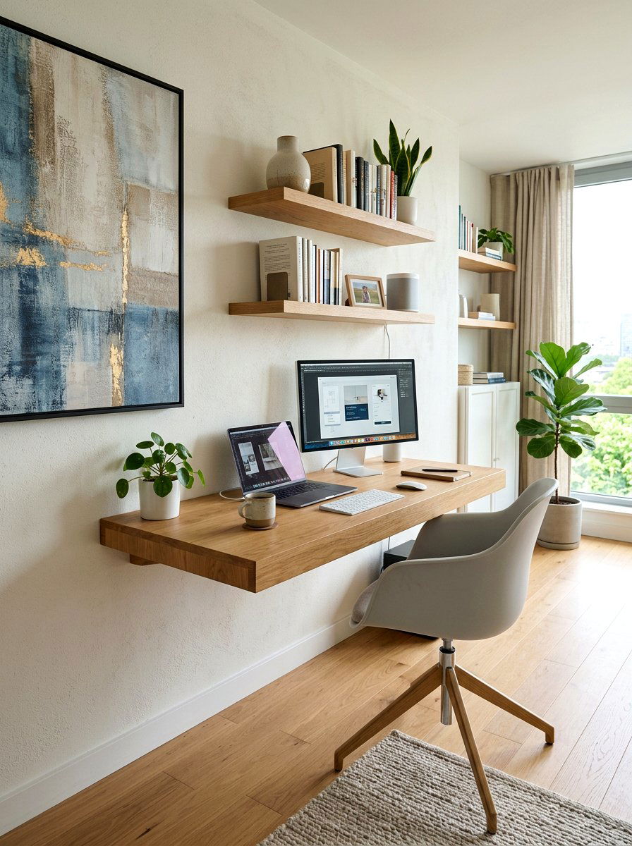 Floating Desk Study Layout - 30 study room ideas