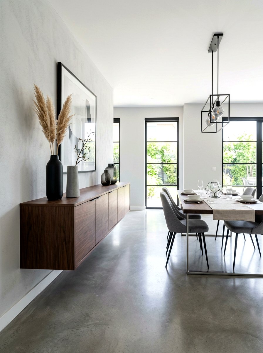 Floating Dining Room Buffet - 30 built in buffet dining ideas