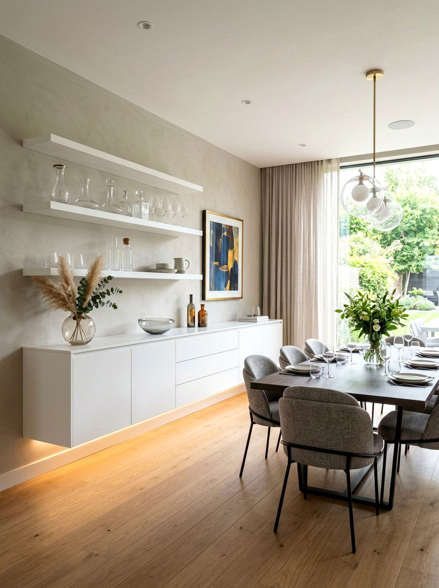 Floating Dining Room Cabinet - 30 sideboard dining room ideas