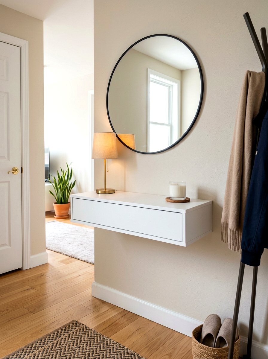 Floating Drawer Shelf - 30 small entry storage ideas