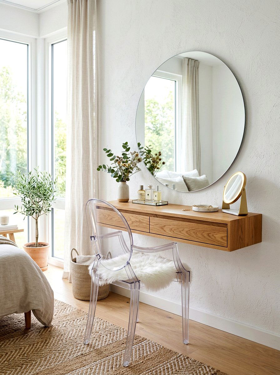 Floating Dressing Table - 30 dressing table ideas