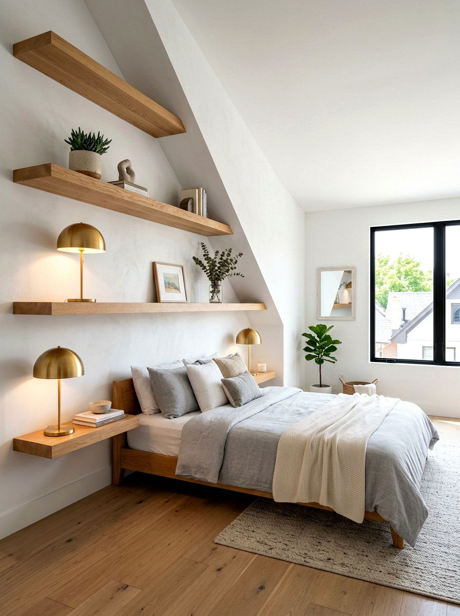 Floating Eaves Shelves - 30 eaves storage ideas