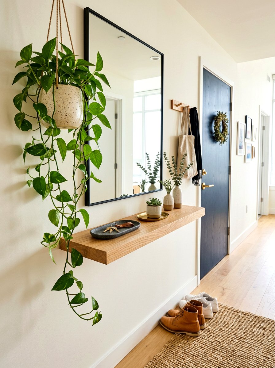 Floating Entryway Shelf - 30 entryway table ideas