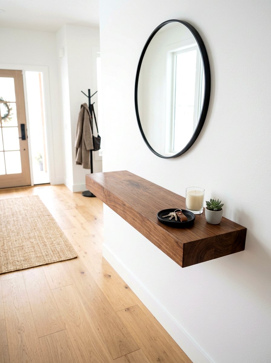 Floating Entryway Shelf - 30 warm welcome entryway ideas