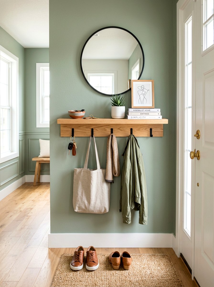 Floating Entryway Shelf - 30 entry cubby ideas