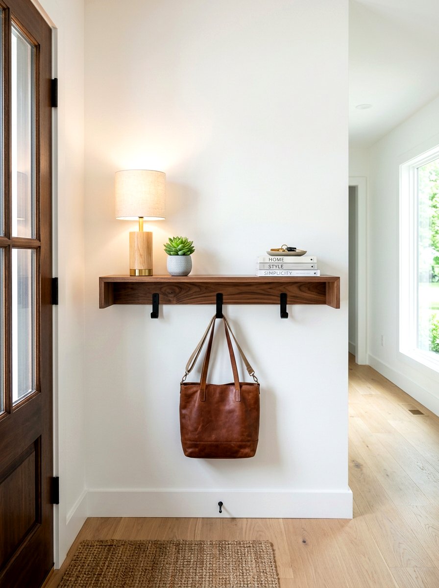 Floating Entryway Shelf - 30 console table entry ideas