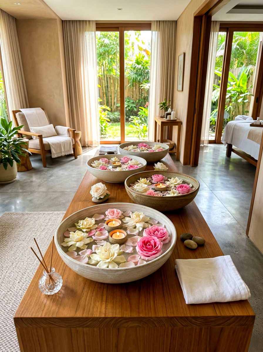 Floating Flower Bowl - 30 flower arranging party ideas