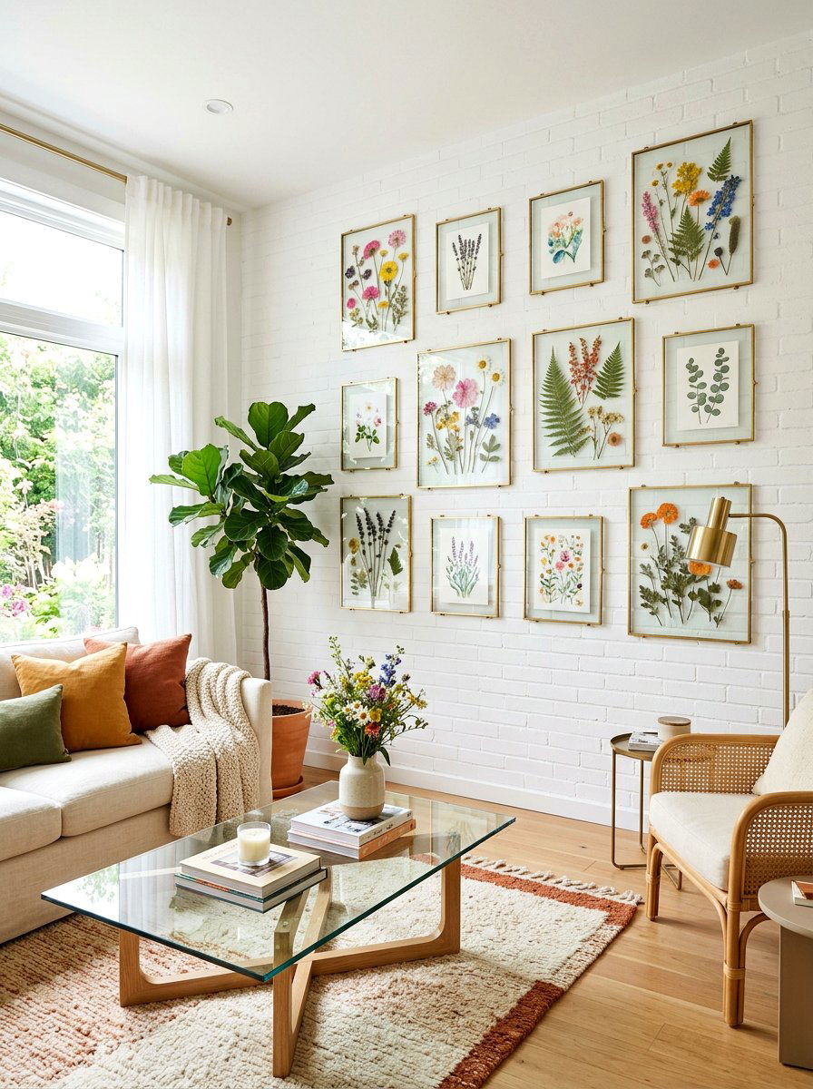 Floating Frame Display - 30 eclectic frame wall ideas