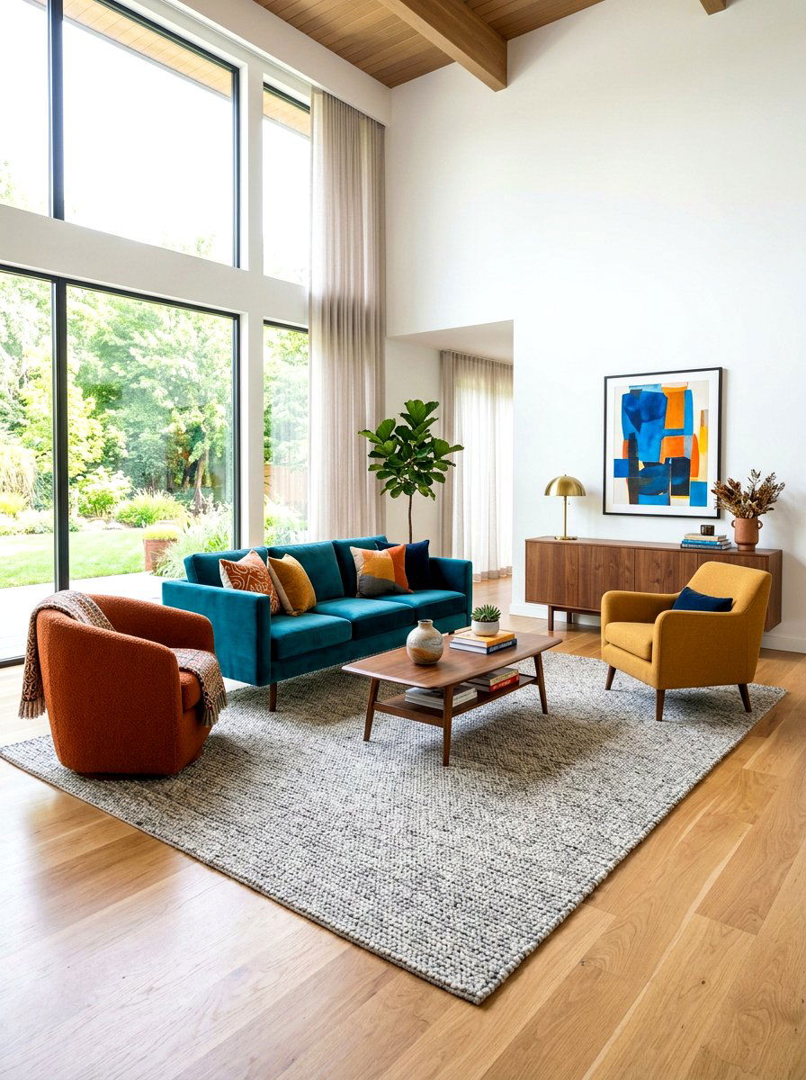 Floating Furniture Arrangement - 30 open floor plan ideas