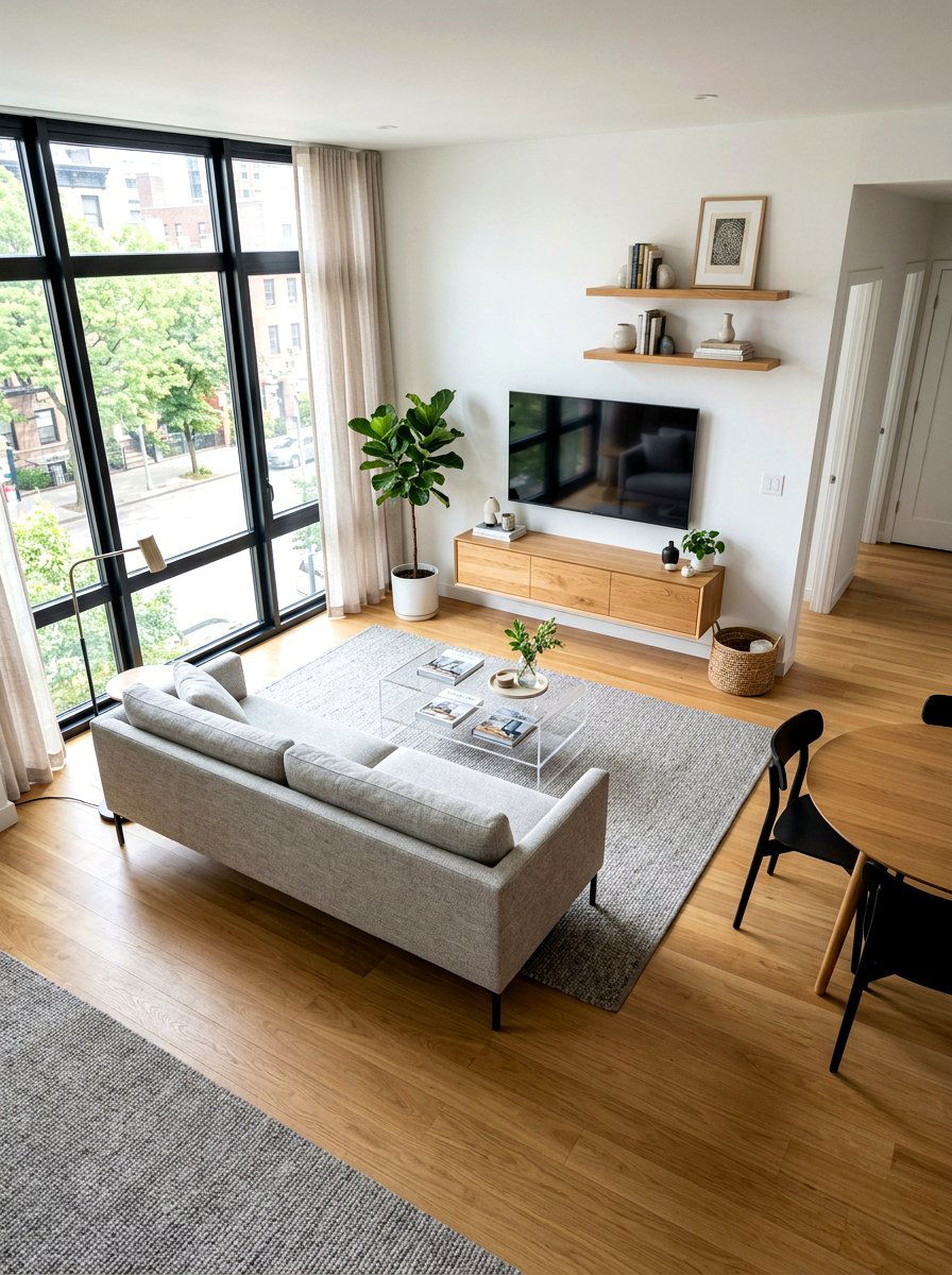 Floating Furniture Floor Plan - 30 condo living room ideas