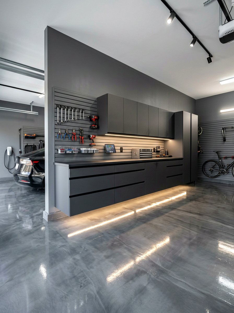 Floating Garage Cabinet - 30 garage cabinet ideas