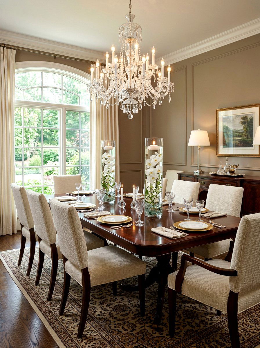 Floating Glass Vases - 30 candle table runner ideas