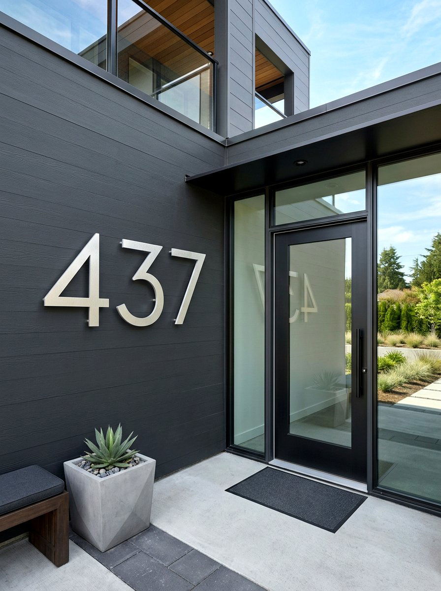 Floating House Numbers - 30 house number display ideas