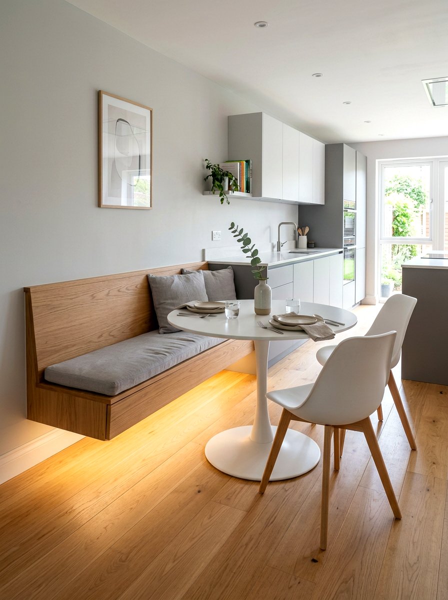 Floating Kitchen Banquette - 30 breakfast banquette kitchen ideas
