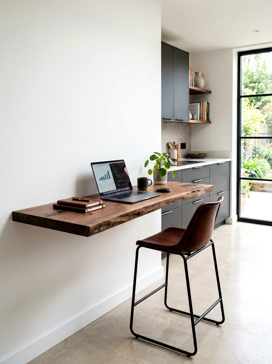 Floating Kitchen Desk - 30 kitchen desk nook ideas