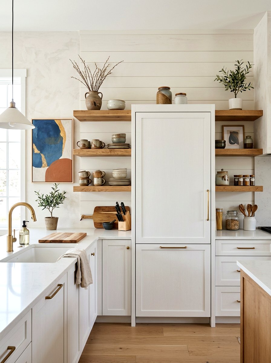 Floating Kitchen Shelf Hidden Fridge - 30 hidden fridge ideas