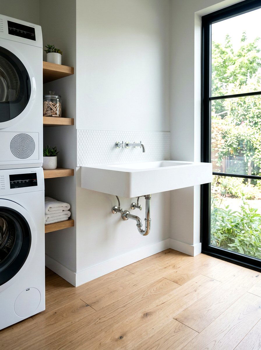 Floating Laundry Sink - 30 laundry room sink ideas
