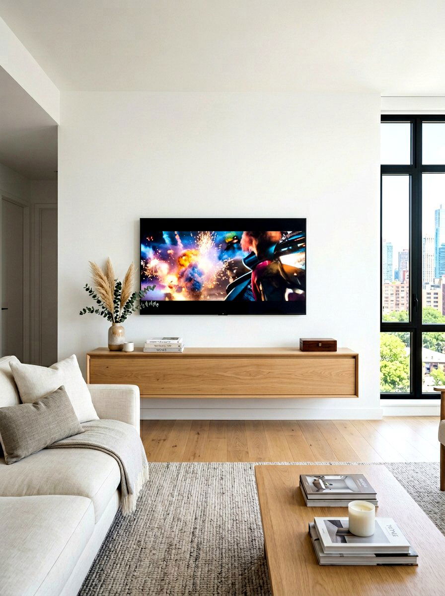 Floating Media Console - 30 living room furniture ideas