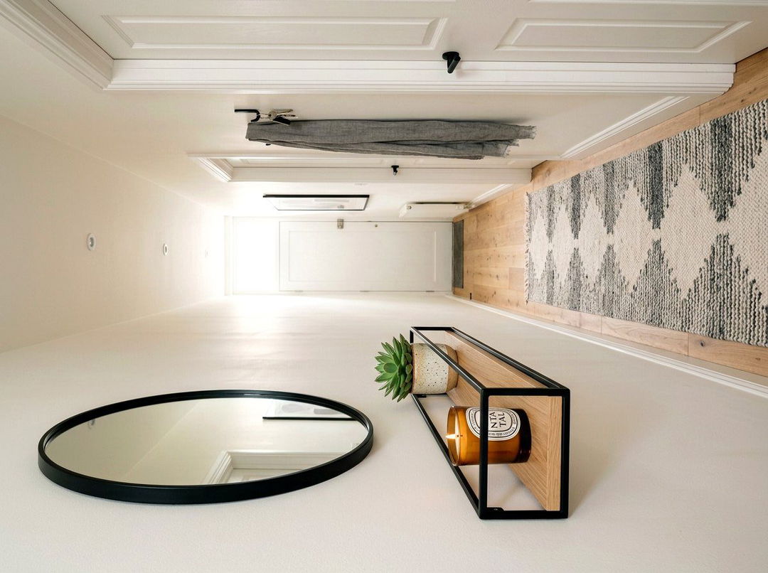 Floating Mirror Shelf - 30 mirror wall ideas
