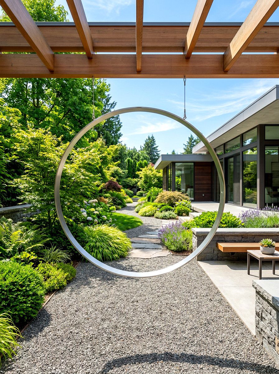 Floating Moon Gate - 30 moon gate garden ideas