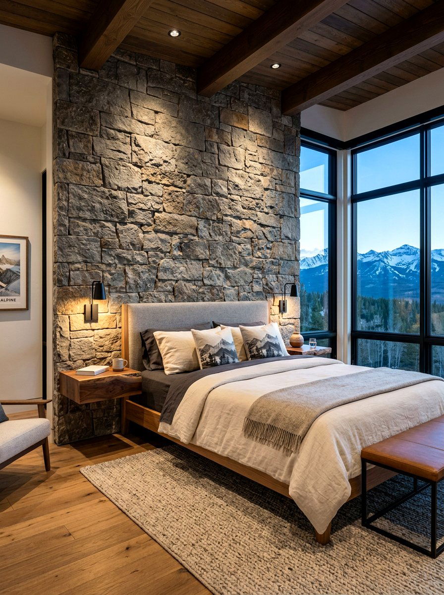 Floating Nightstand Mountain Bedroom - 30 mountain modern bedroom ideas