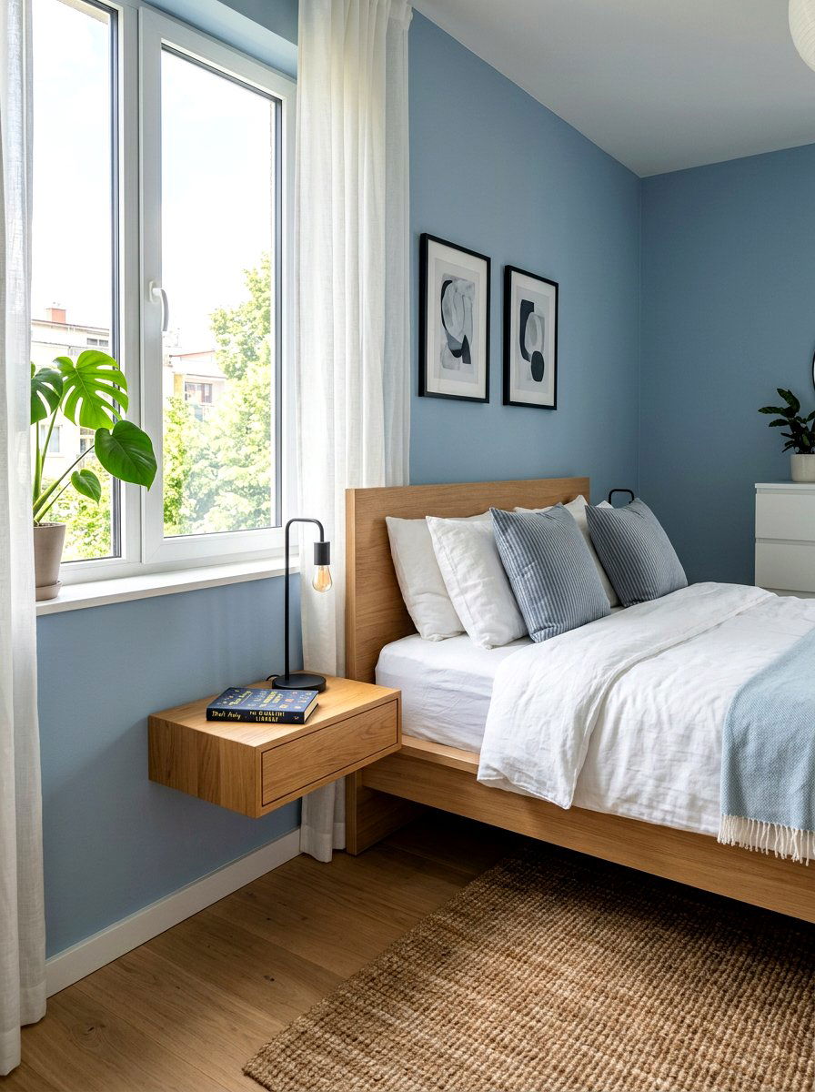 Floating Nightstand Shelf - 30 smart storage home ideas