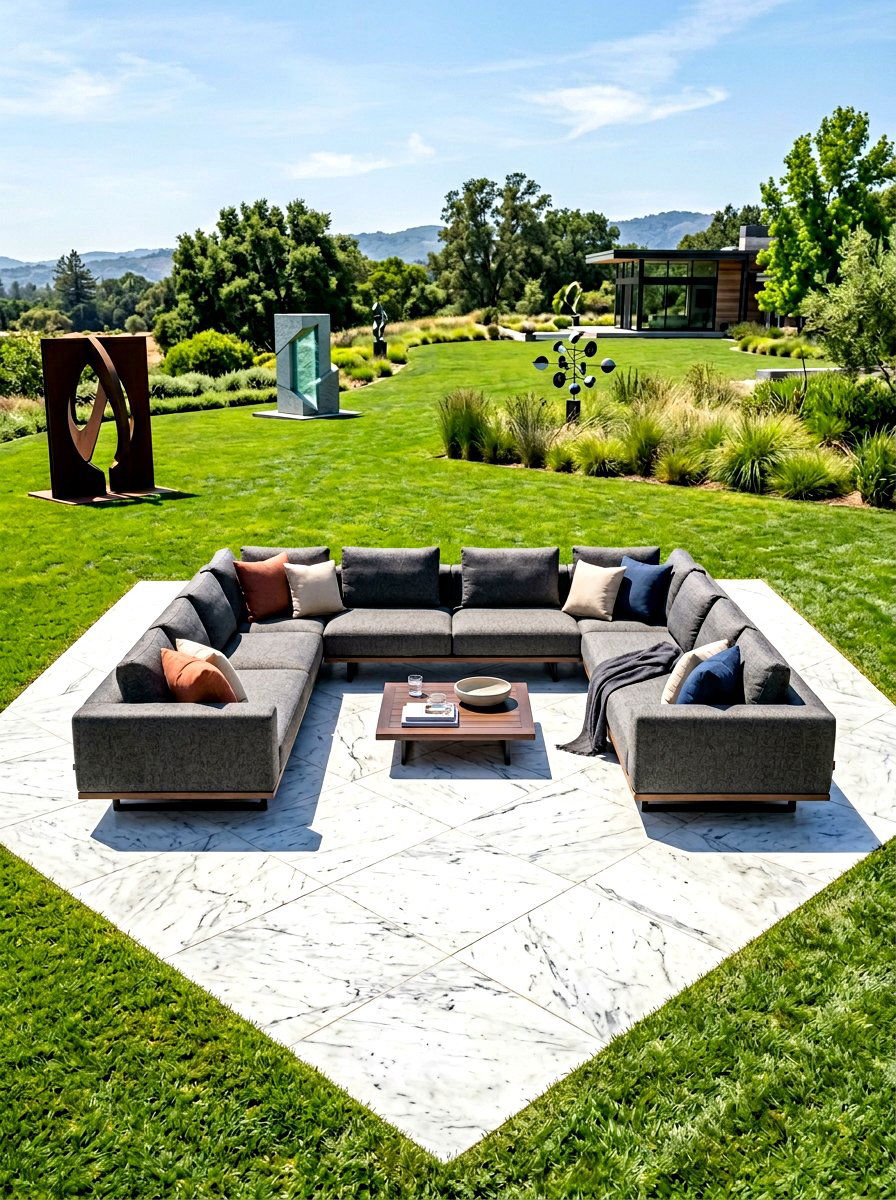 Floating Patio Sectional - 30 outdoor sectional layout ideas