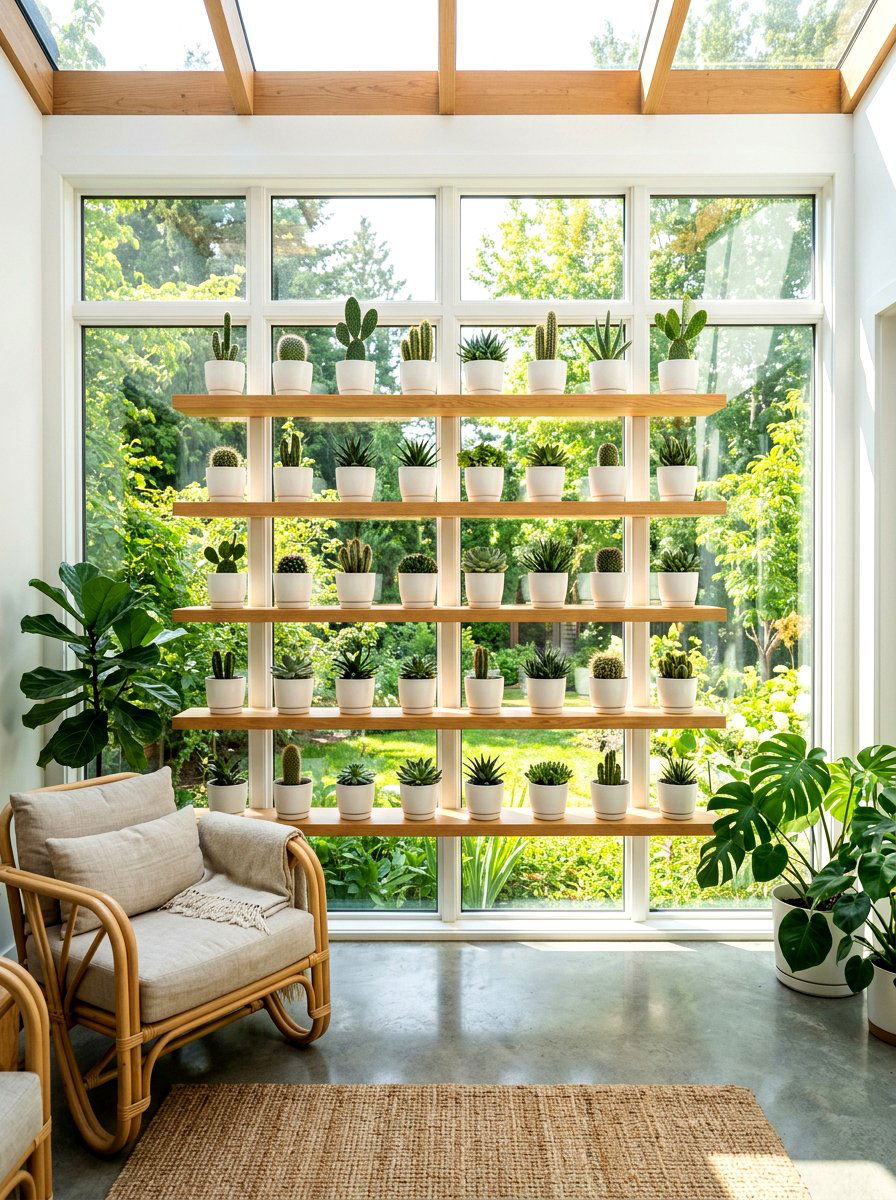 Floating Plant Shelves - 30 diy look planter ideas