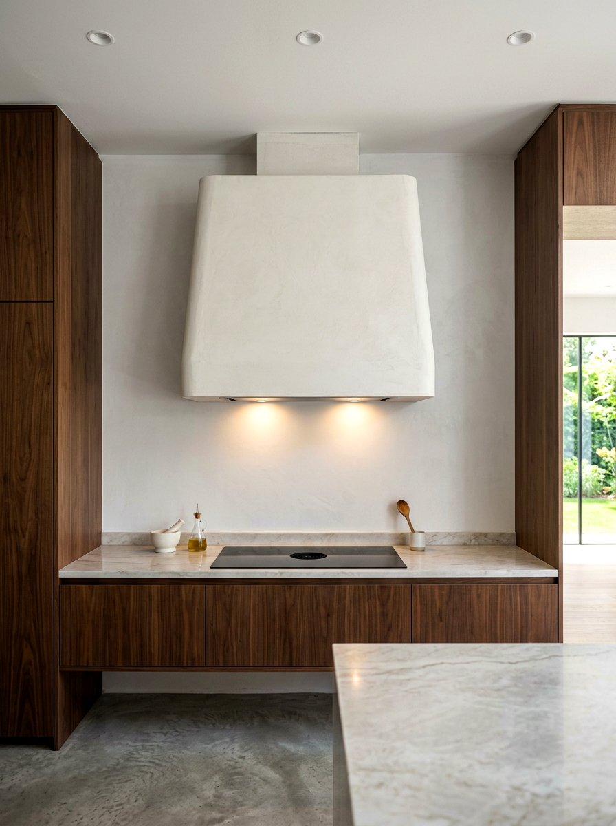 Floating Plaster Hood - 30 plaster range hood ideas