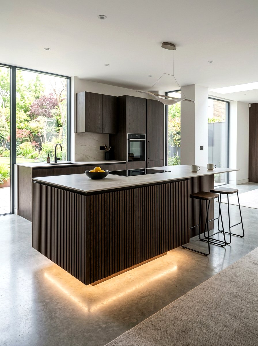Floating Reeded Kitchen Island Aesthetic - 30 reeded kitchen island ideas