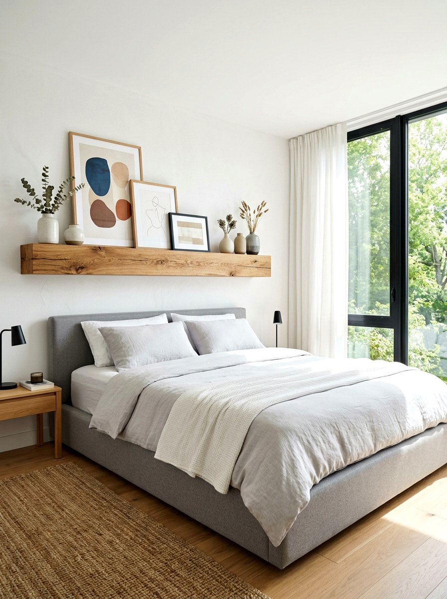 Floating Shelf - 30 headboard wall ideas
