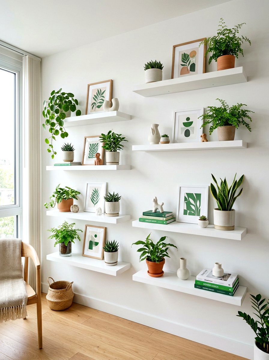 Floating Shelf - 30 micro apartment decor ideas