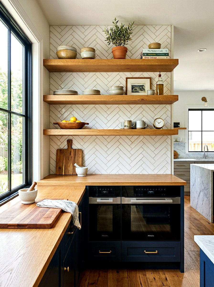 Floating Shelf Appliance Wall - 30 appliance wall kitchen ideas