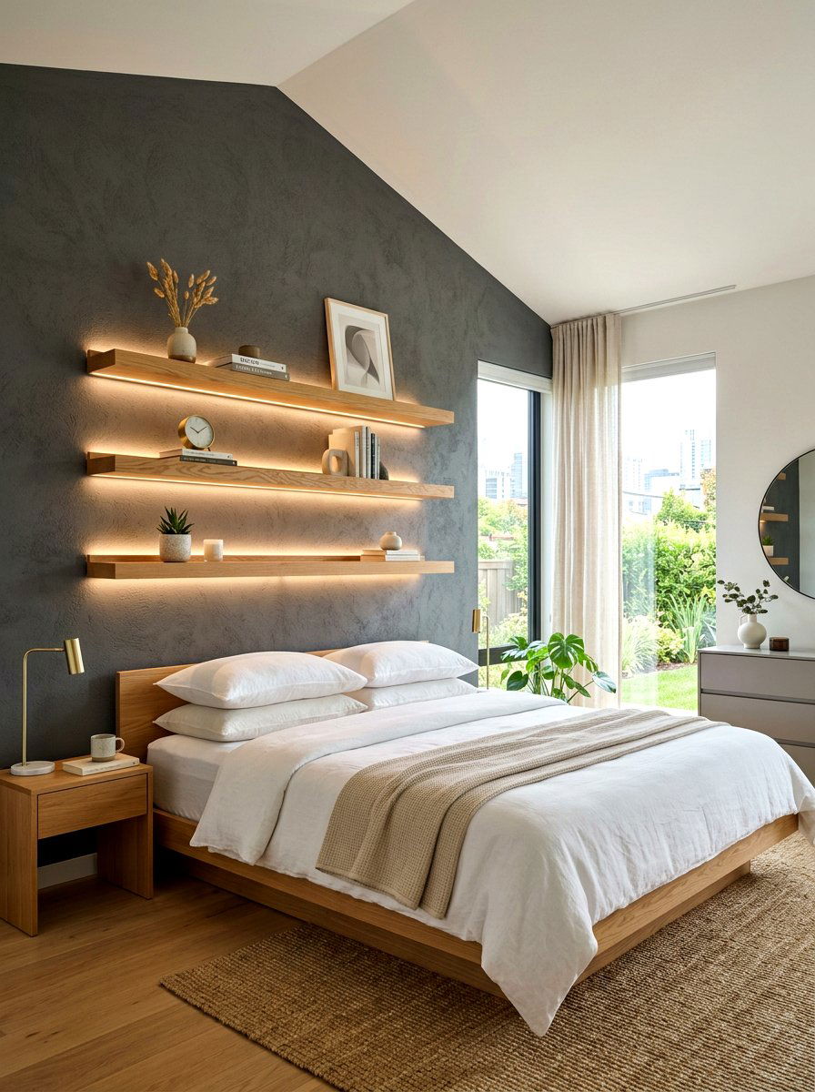 Floating Shelf Backlighting - 30 under shelf lighting ideas