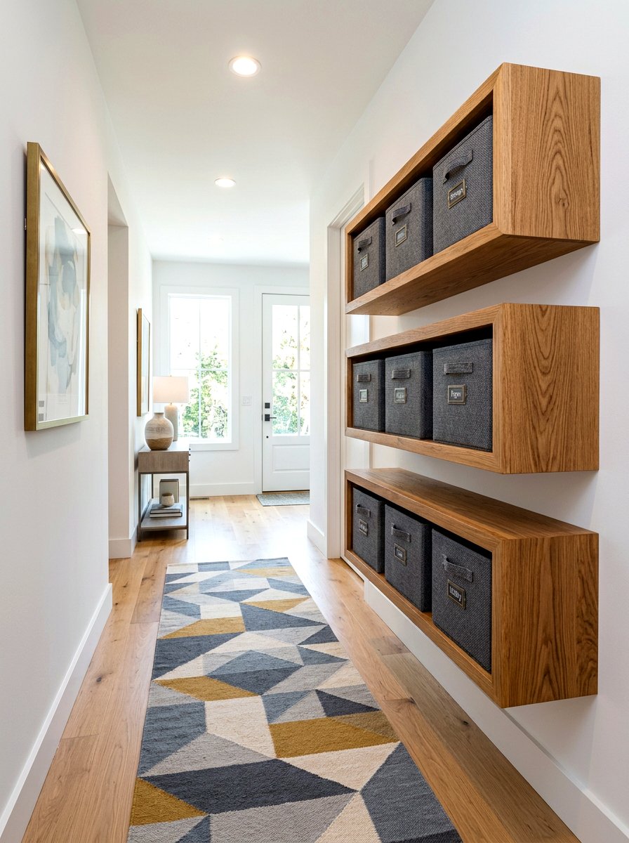 Floating Shelf Bin Storage - 30 pet toy wall storage ideas