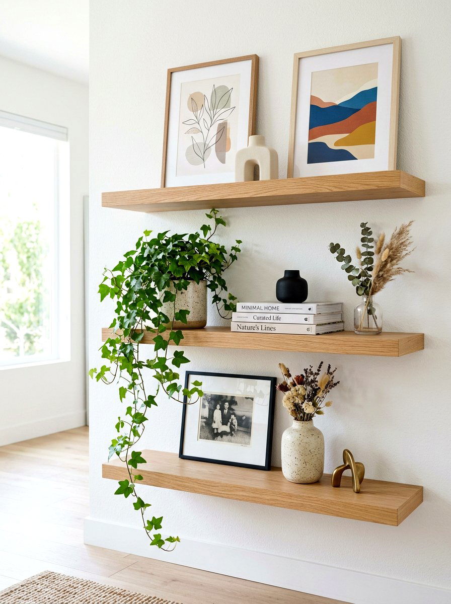 Floating Shelf Curation - 30 decorative object styling ideas