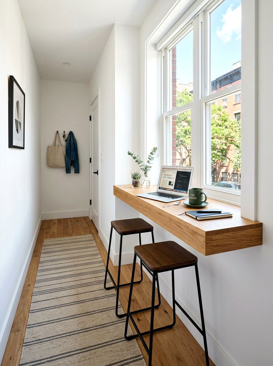 Floating Shelf Dining Bar - 30 small space dining table ideas