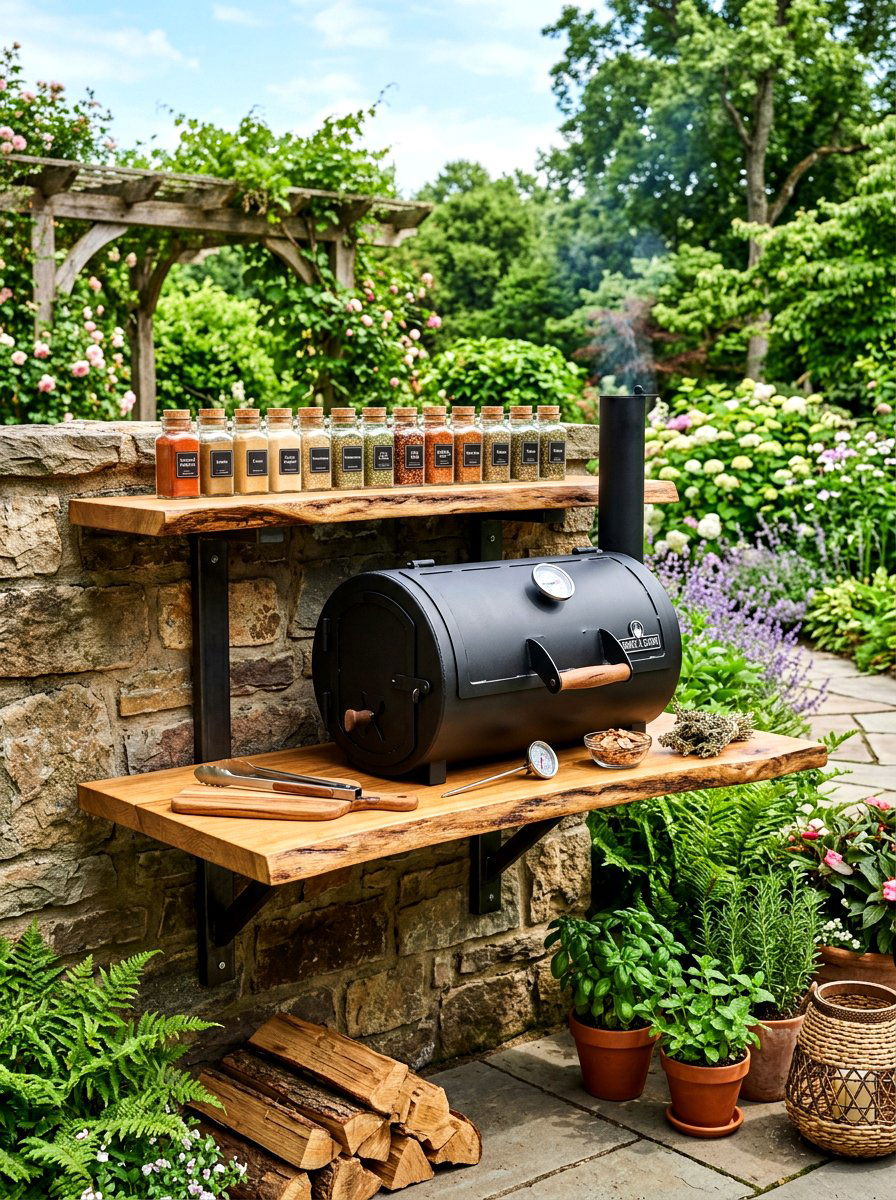 Floating Shelf Smoker - 30 smoker patio corner ideas