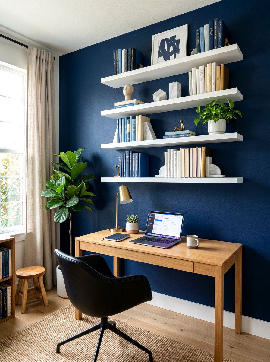 Floating Shelf Storage - 30 editorial apartment decor ideas