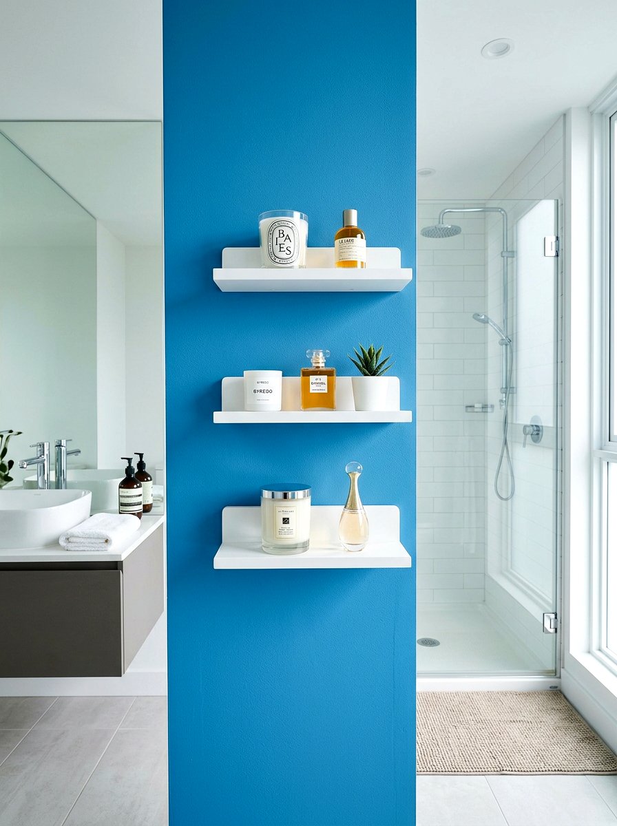 Floating Shelves Bathroom No Drill - 30 small rental bathroom ideas