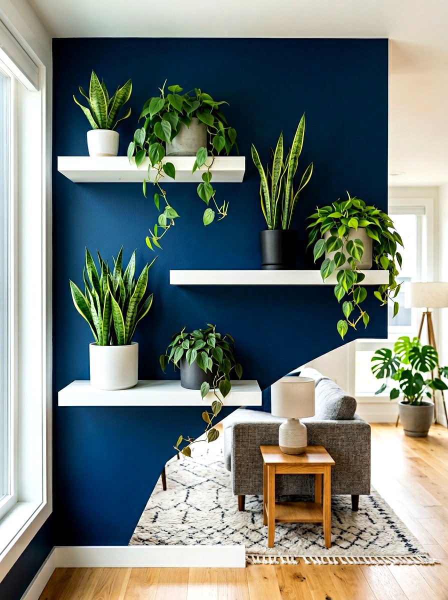Floating Shelves Garden - 30 vertical garden ideas