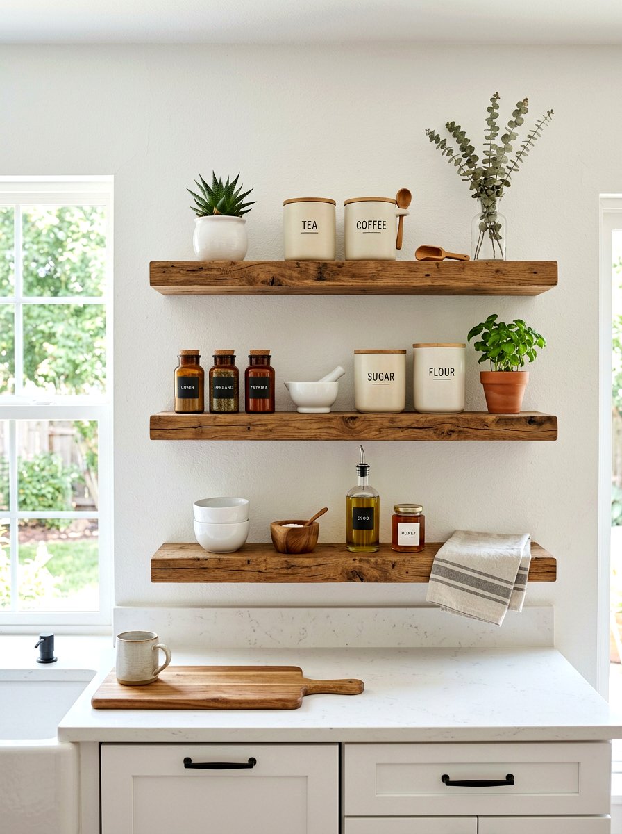 Floating Shelves Storage - 30 collected apartment decor ideas