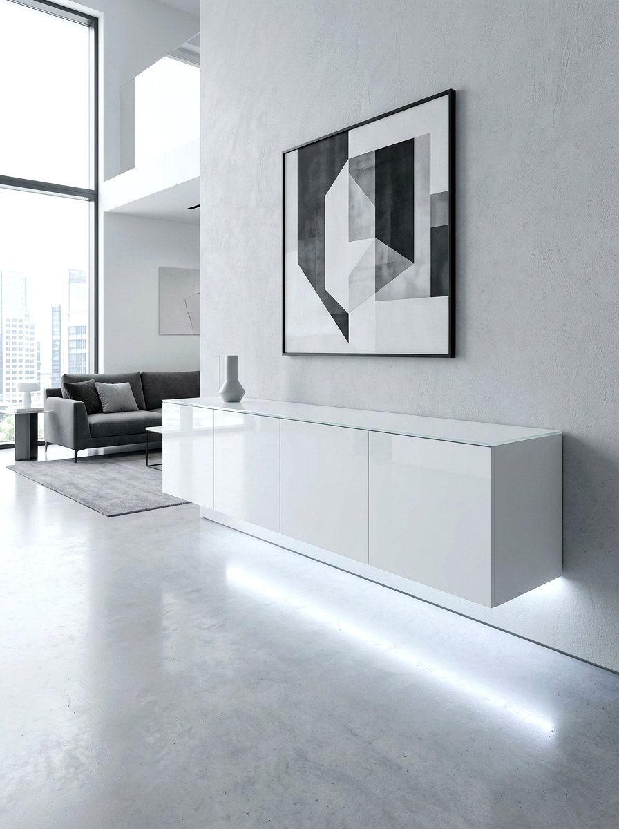 Floating Sideboard - 30 sideboard decor ideas