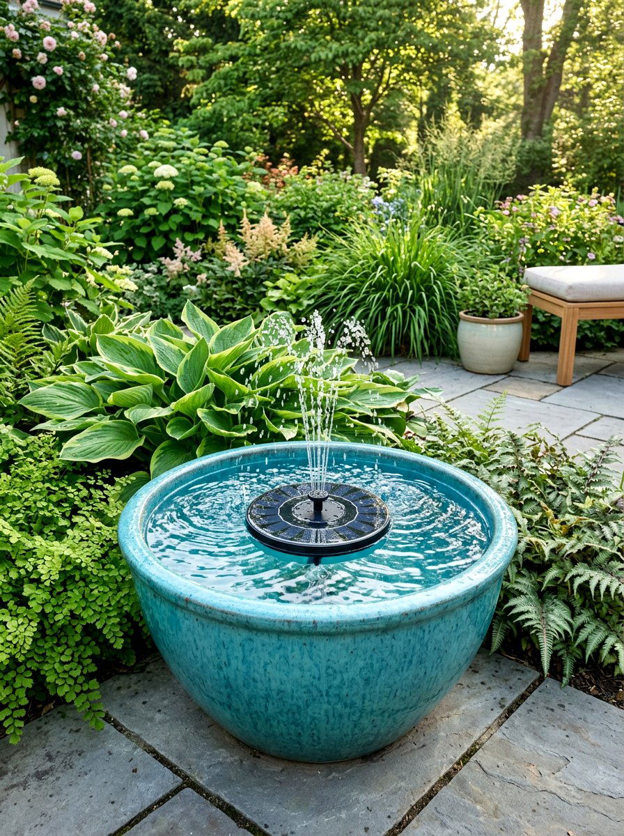 Floating Solar Fountain Pump - 30 solar fountain ideas