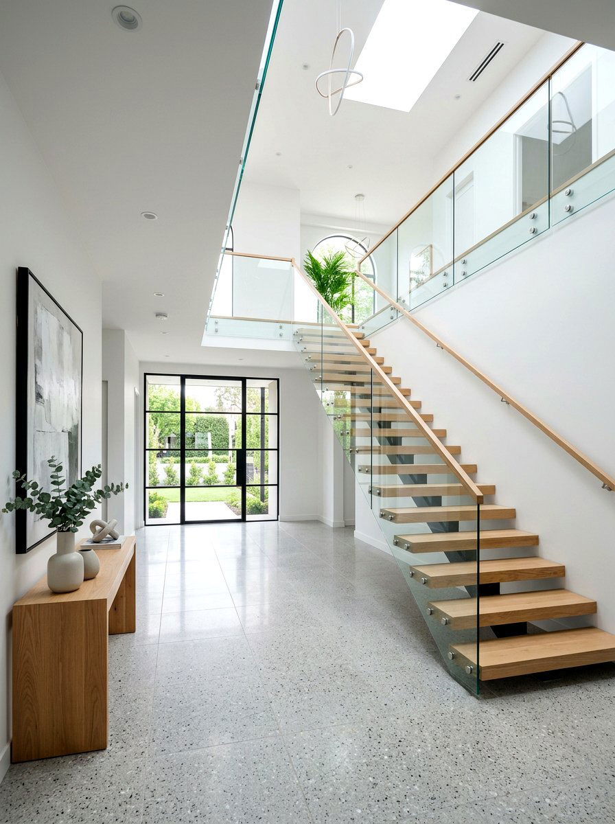 Floating Staircase Design - 30 high ceiling decorating ideas