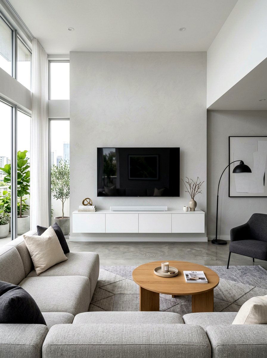 Floating TV Console - 30 tv wall ideas