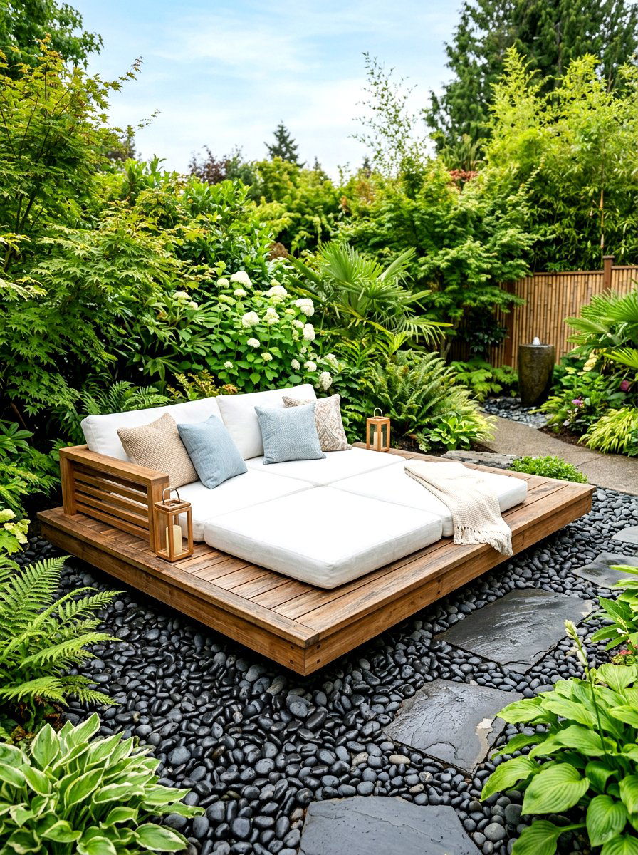 Floating Teak Platform - 30 sculptural outdoor furniture ideas
